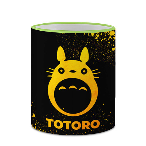 Кружка цветная Totoro - gold gradient / 3D-Светло-зеленый кант – фото 2