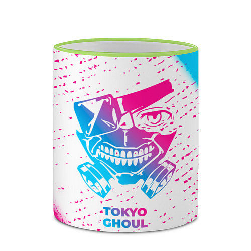 Кружка цветная Tokyo Ghoul neon gradient style / 3D-Светло-зеленый кант – фото 2