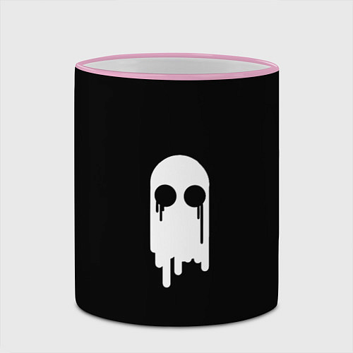 Кружка цветная Плачущее привидение / 3D-Розовый кант – фото 2