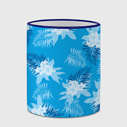 Кружка 3D Синие цветы - Vice city - new ver, цвет: 3D-синий кант — фото 2