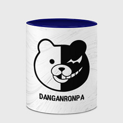 Кружка 3D Danganronpa glitch на светлом фоне, цвет: 3D-белый + синий — фото 2