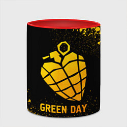 Кружка 3D Green Day - gold gradient, цвет: 3D-белый + красный — фото 2