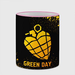 Кружка 3D Green Day - gold gradient, цвет: 3D-розовый кант — фото 2