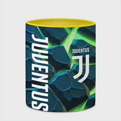 Кружка 3D Juventus green neon, цвет: 3D-белый + желтый — фото 2