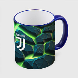 Кружка 3D Juventus green neon, цвет: 3D-синий кант