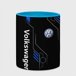 Кружка 3D Volkswagen - blue technology, цвет: 3D-белый + небесно-голубой — фото 2