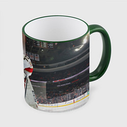 Кружка 3D Sergey Bobrovsky - Florida panthers - hockey, цвет: 3D-зеленый кант