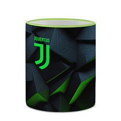 Кружка 3D Juventus black green logo, цвет: 3D-светло-зеленый кант — фото 2