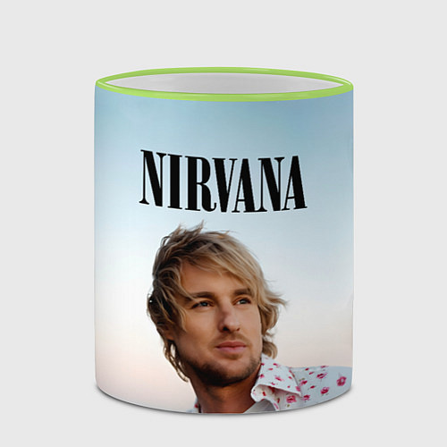 Кружка цветная Тру фанат Nirvana / 3D-Светло-зеленый кант – фото 2