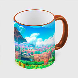 Кружка 3D Маленький Линк, цвет: 3D-оранжевый кант