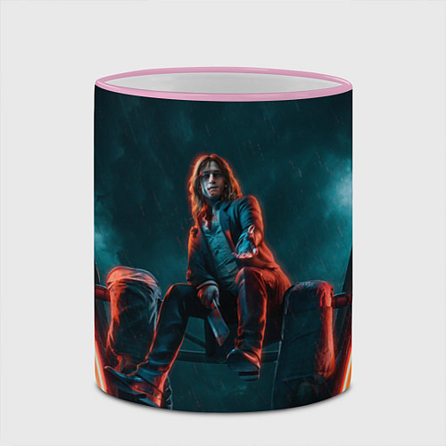 Кружка цветная Мистер Дамп Vampire the masquerade bloodlines 2 / 3D-Розовый кант – фото 2