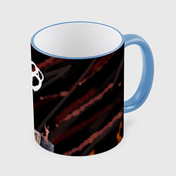 Кружка 3D Jeembo - hella hillz, цвет: 3D-небесно-голубой кант