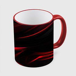 Кружка 3D Black and red, цвет: 3D-красный кант