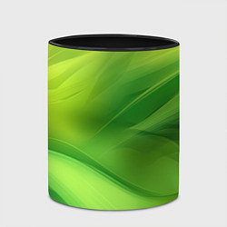 Кружка 3D Green lighting background, цвет: 3D-белый + черный — фото 2