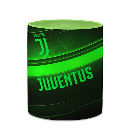 Кружка цветная Juventus green line / 3D-Белый + светло-зеленый – фото 2