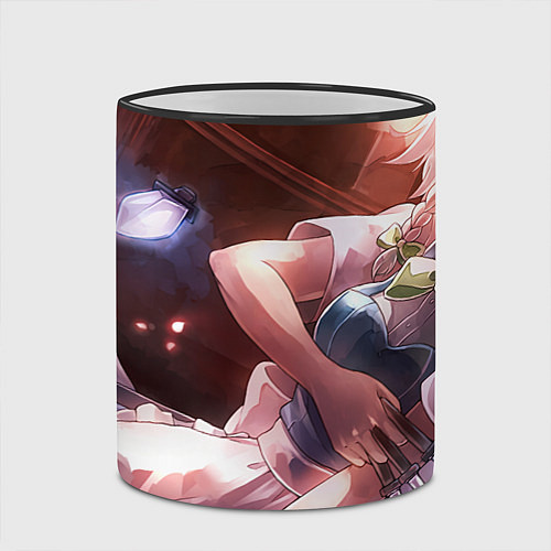 Кружка цветная Touhou Project Идзаёй Сакуя / 3D-Черный кант – фото 2