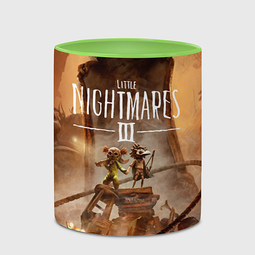 Кружка цветная Герои Little nightmares 3 / 3D-Белый + светло-зеленый – фото 2