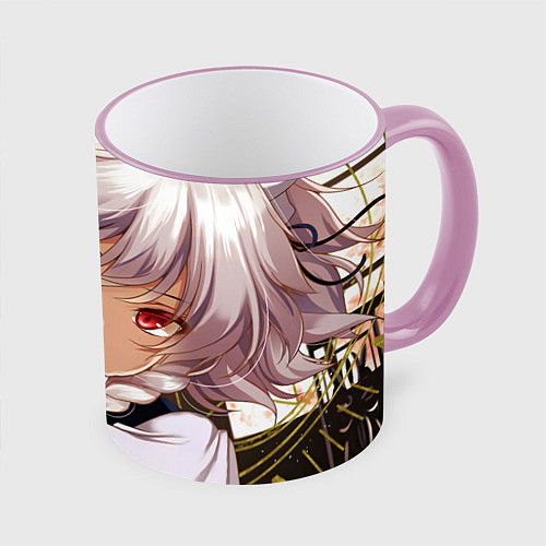 Кружка цветная Touhou Project Sakuya Izayoi / 3D-Розовый кант – фото 1