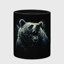 Кружка 3D Медведь разъярённый, цвет: 3D-белый + черный — фото 2