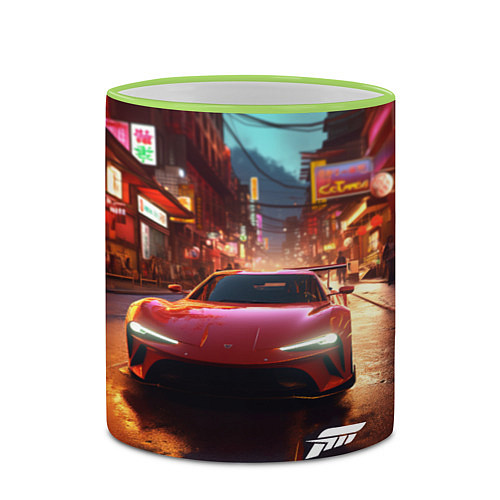 Кружка цветная Forza Horizon Tokio / 3D-Светло-зеленый кант – фото 2