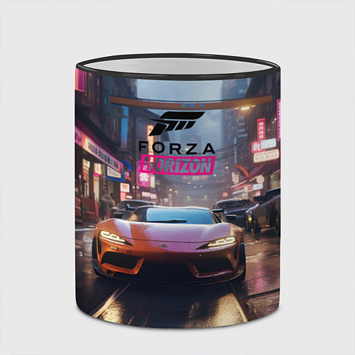 Кружка цветная Forza Horizon game / 3D-Черный кант – фото 2