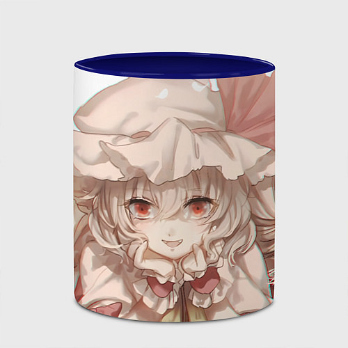 Кружка цветная Touhou Project Flandre Scarlet Cute / 3D-Белый + синий – фото 2