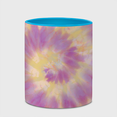 Кружка цветная Tie-Dye дизайн / 3D-Белый + небесно-голубой – фото 2