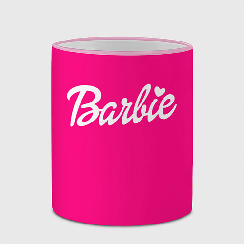 Кружка цветная Барби розовая / 3D-Розовый кант – фото 2