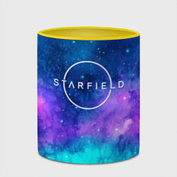 Кружка 3D Starfield space logo, цвет: 3D-белый + желтый — фото 2