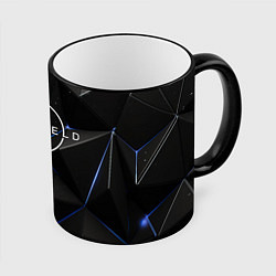 Кружка 3D Starfield black stars, цвет: 3D-черный кант