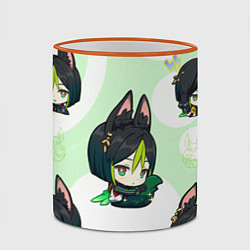 Кружка 3D Chibi Tighnari Genshin Impact, цвет: 3D-оранжевый кант — фото 2