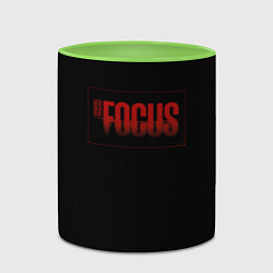 Кружка 3D Сфокусируйся - focus, цвет: 3D-белый + светло-зеленый — фото 2