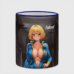 Кружка 3D Fallout anime girl, цвет: 3D-синий кант — фото 2