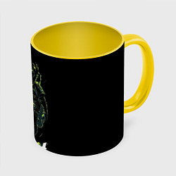 Кружка 3D Fallout green, цвет: 3D-белый + желтый