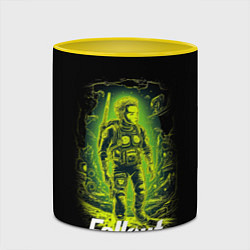 Кружка 3D Fallout game poster style, цвет: 3D-белый + желтый — фото 2