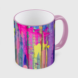 Кружка 3D Watercolor rain, цвет: 3D-розовый кант