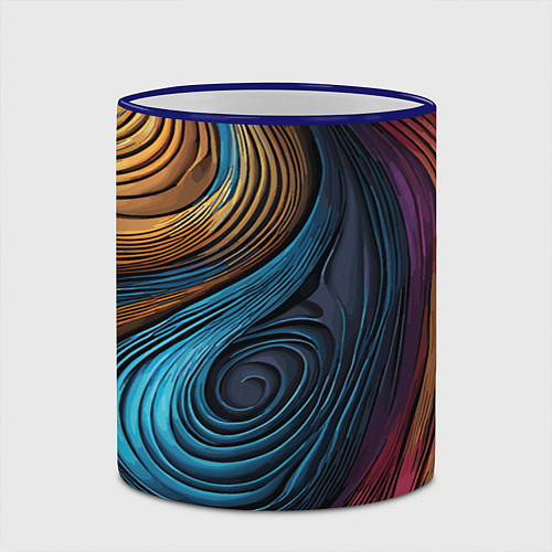 Кружка цветная Gradient madness / 3D-Синий кант – фото 2