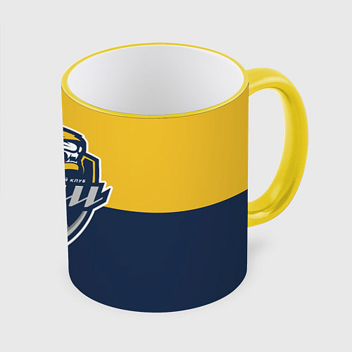 Кружка цветная Футбольный клуб Сочи / 3D-Желтый кант – фото 1