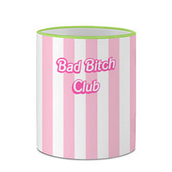 Кружка 3D Bad Bitch Club - barbie style, цвет: 3D-светло-зеленый кант — фото 2