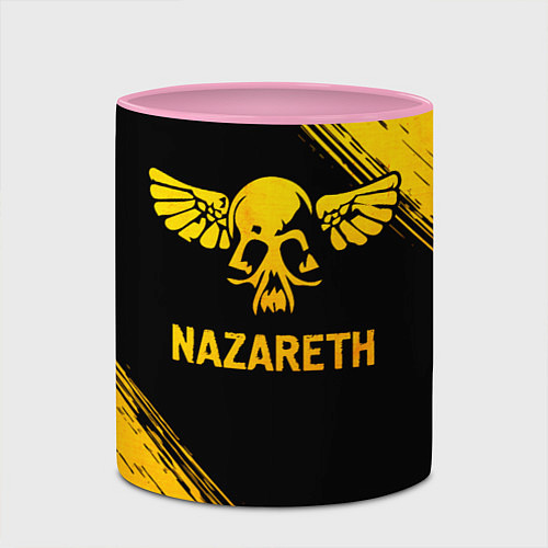 Кружка цветная Nazareth - gold gradient / 3D-Белый + розовый – фото 2