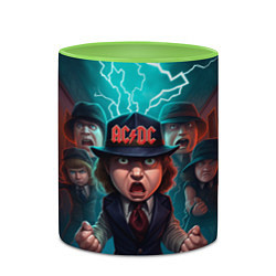 Кружка 3D ACDC cartoon, цвет: 3D-белый + светло-зеленый — фото 2