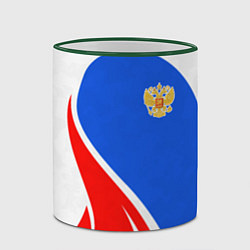 Кружка 3D Герб РФ - white sport, цвет: 3D-зеленый кант — фото 2