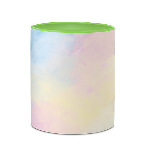 Кружка цветная Tie dye из сериала убийства в одном здании / 3D-Белый + светло-зеленый – фото 2