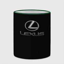 Кружка 3D Lexus brend sport, цвет: 3D-зеленый кант — фото 2