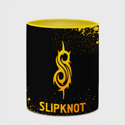 Кружка 3D Slipknot - gold gradient, цвет: 3D-белый + желтый — фото 2