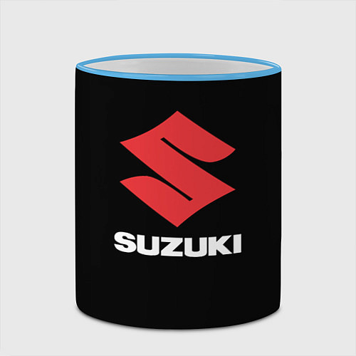 Кружка цветная Suzuki sport brend / 3D-Небесно-голубой кант – фото 2