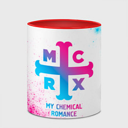 Кружка 3D My Chemical Romance neon gradient style, цвет: 3D-белый + красный — фото 2