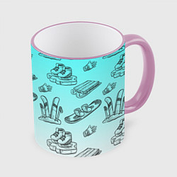 Кружка 3D Перезимуем, цвет: 3D-розовый кант