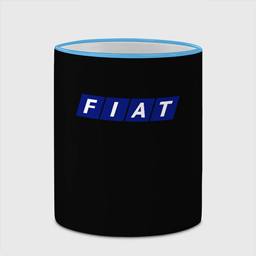 Кружка цветная Fiat sport auto / 3D-Небесно-голубой кант – фото 2