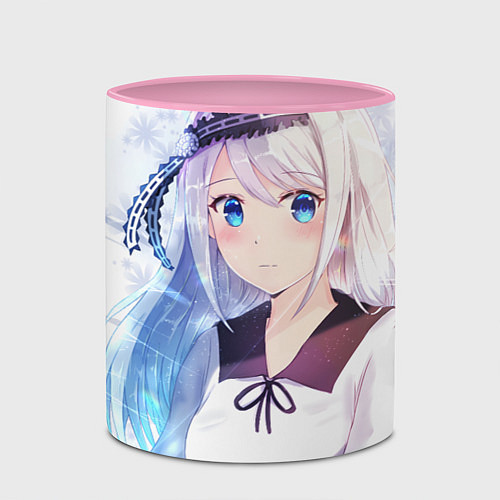 Кружка цветная Kaguya-sama wa Kokurasetai Кей Широгане / 3D-Белый + розовый – фото 2